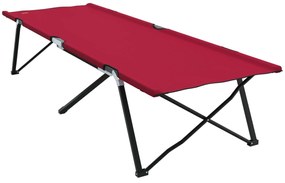 Cama Solar Dobrável com Bolsa Vermelha Tecido Oxford 600D