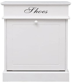 Sapateira 50x28x58 cm madeira de paulownia branco