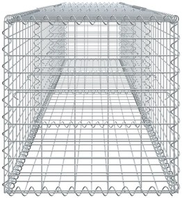 Cesto gabião com cobertura 400x50x50 cm ferro galvanizado