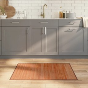 vidaXL Tapete retangular 70x100 cm bambu castanho