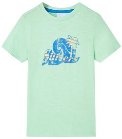 T-shirt de criança verde-claro 140