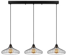 Chandelier Depay – Preto Antigo – 148 x 36 x 30-120 cm