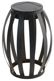 Candeeiro de mesa exterior preto com dimmer de 3 níveis solar e recarregável - Sheldon