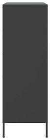 Aparador alto 68x39x113 cm aço preto