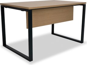 Secretária de Escritório 1200x800 mm - Kclose Melamina Preto / Carvalho Trigo