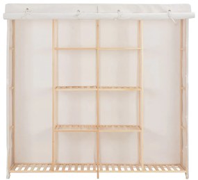 Roupeiro 173x40x170 cm tecido branco