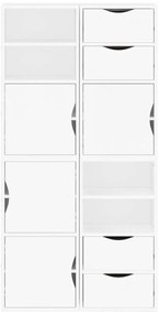 Móveis de apoio 4 pcs ODDA pinho de madeira maciça branco