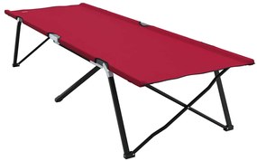 Cama de Sol Dobrável com Bolsa de Transporte Vermelha em Tecido Oxford