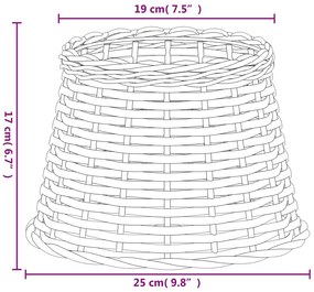 Abajur Ø25x17 cm vime branco