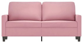 Sofá de 2 lugares veludo 140 cm rosa