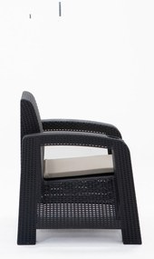 Conjunto de Lounge de Jardim Olimpos com 2 Poltronas e Mesa de Centro