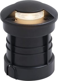 Conjunto de 6 Spots de Solo Modernos Preto GU10 50mm Efeito de 2 Luzes IP65 - Cellar