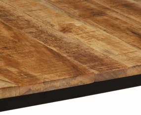 Mesa de jantar 160x80x75 cm madeira de mangueira maciça áspera