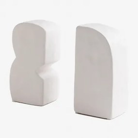 Suporte Para Livros Em Cimento Adler Branco - Sklum