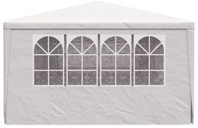 Tenda festas profissional + paredes laterais 4x9m 90g/m² branco
