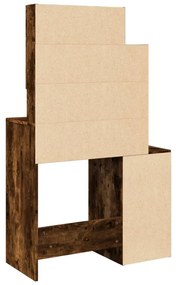 Toucador com armário 80x35x132 cm cor carvalho fumado