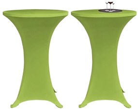 vidaXL Capa extensível para mesa 2 pcs 70 cm verde
