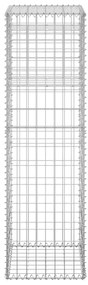 Postes/cestos gabião 2 pcs 40x40x140 cm ferro