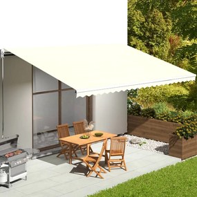 vidaXL Tecido de substituição para toldo 6x3,5 m cor creme