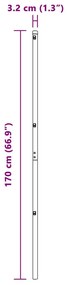 Postes de Cerca 52 pcs Ø32 mm 170 cm Aço Galvanizado
