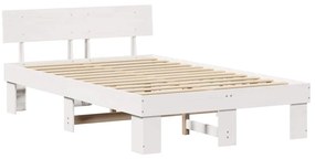 Estrutura da Cama com cabeceira Branco 140 x 190 cm