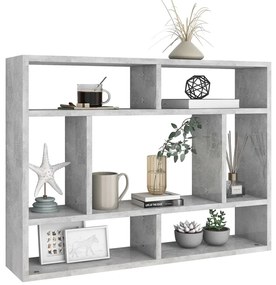 Estante de parede 75x16x55 cm contraplacado cinzento cimento