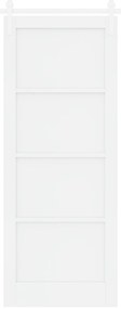 Porta Deslizante vidaXL com Conjunto de Ferragens Branca 83x211 cm Mad