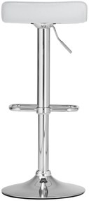 Banco de bar DYN em couro sintético 38 x 65-85 x 41 cm Branco