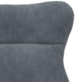 Poltrona Relaxante Veludo Cinza Escuro
