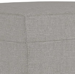 Banco 70x35x41 cm tecido cinzento-claro