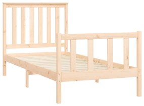 Cama sem colchão 100x200 cm madeira de pinho maciça