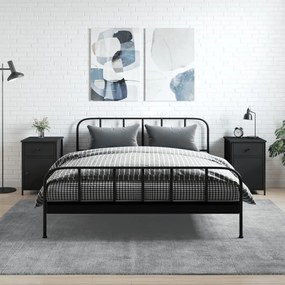 vidaXL Mesas de cabeceira 2 pcs 40x42x60 cm derivados de madeira preto