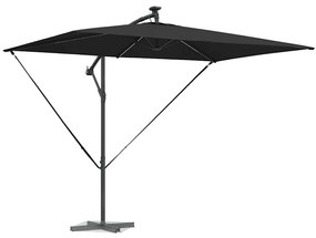 Guarda-sol de Bananeira Cantilever Preto 294 x 200 x 254 cm