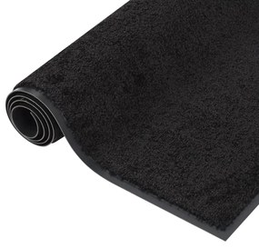 Tapete de porta 80x120 cm preto