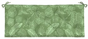 Almofadão p/ banco de jardim 120x50x7 cm tecido padrão folhas