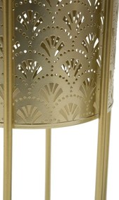 CONJUNTO DE 2 SUPORTES PARA VASOS GOLVY DOURADO Ø 21X40-19X22 CM (PLANTAS NÃO INCLUIDAS)