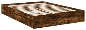 Estrutura de cama c/ gavetas derivados madeira carvalho fumado
