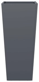 Vaso/floreira de jardim 2 pcs 35x35x75 cm aço antracite