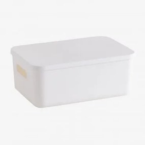 Caixa Organizadora Em Polipropileno Yure Branco & ↑12 Cm - Sklum