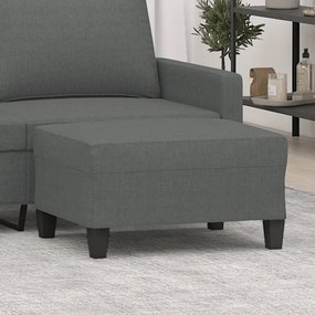 vidaXL Apoio de pés 70x55x41 cm tecido cinzento-escuro