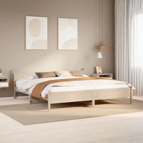 vidaXL Cama sem colchão 200x200 cm madeira de pinho maciça