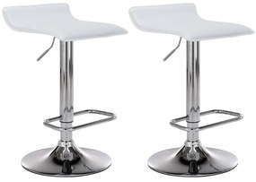 Conjunto de 2 bancos de bar Dyn 38 x 65-85 x 41 cm Branco