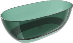 Mexen Pure banheira teal independente transparente 170 x 80 cm, tampa cromada - 58071708011