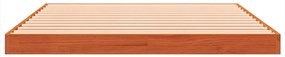 Estrutura de cama 120x200 cm madeira pinho maciça castanho cera