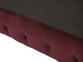 Sofá de 3 lugares em veludo vermelho escuro SOTRA Beliani
