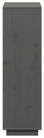 Aparador alto 110,5x35x117 cm pinho maciço cinza