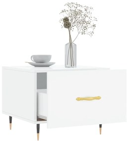Mesas de centro 2 pcs 50x50x40 cm branco brilhante