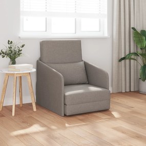 vidaXL Sofá Cama 2-em-1 Taupe 65x80x83 cm Tecido