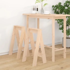 Bancos 2 pcs 40x40x75 cm pinho maciço