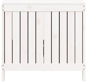 Caixa de arrumação jardim 147x68x64 cm pinho maciço branco